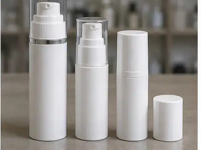 Airless cosmetic packaging bottle samples