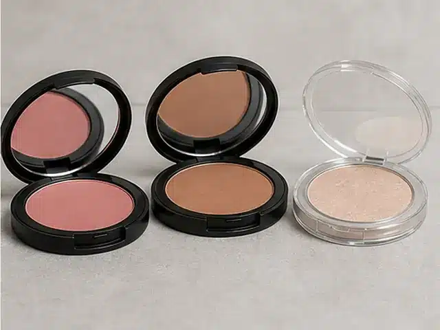 Wholesale blush bronzer and highlighter compacts