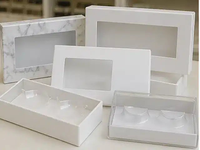 Eyelash retail boxes and packaging