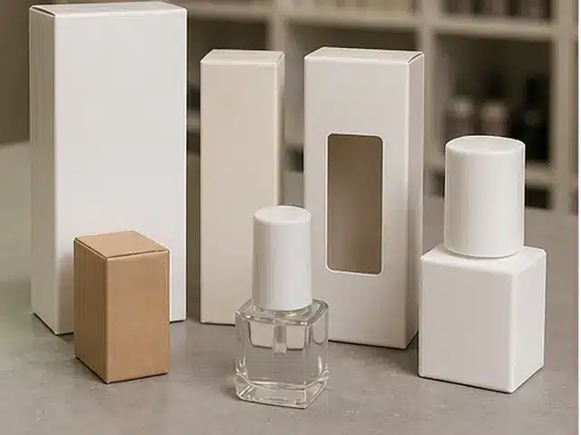 Nail product retail packaging samples
