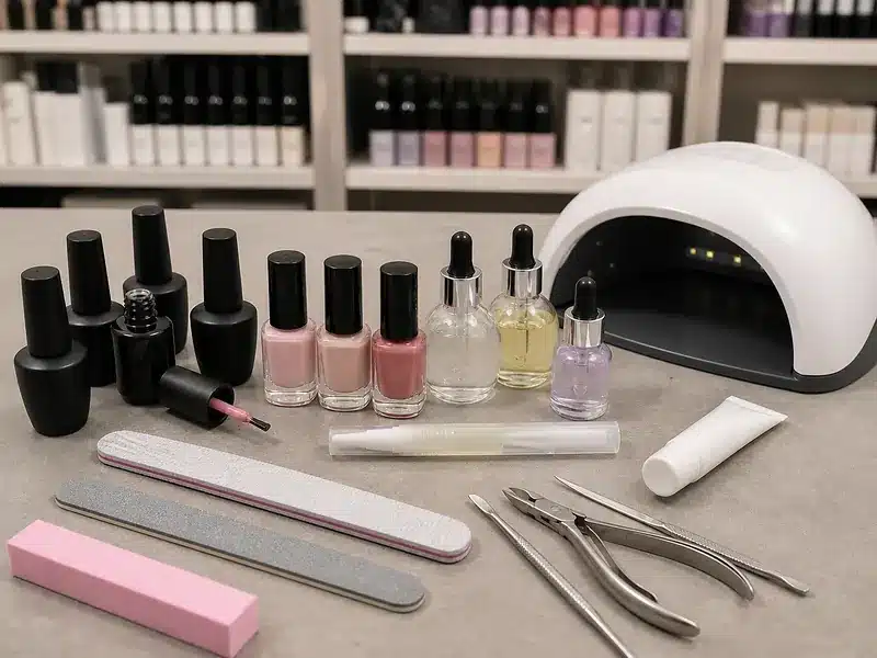 Nail products sourced through YIFA PLAZA Guangzhou cosmetics marketplace