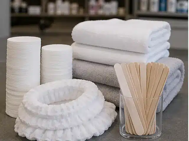 Salon consumables towels pads and applicators