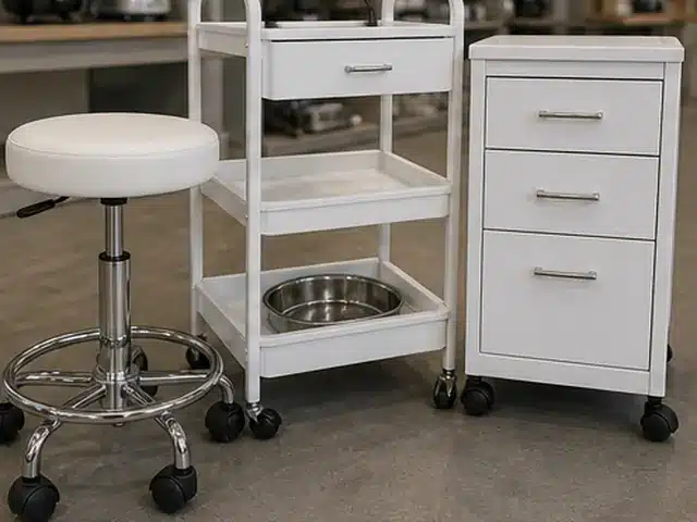 Salon stools trolleys and furniture fixtures